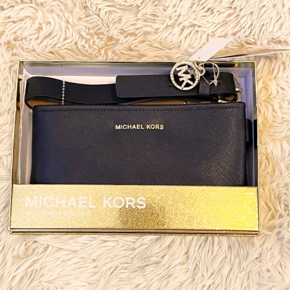 Michael Kors Belt Bag, Adjustable, Gift-boxed, Black, New With Tags - Picture 1 of 8